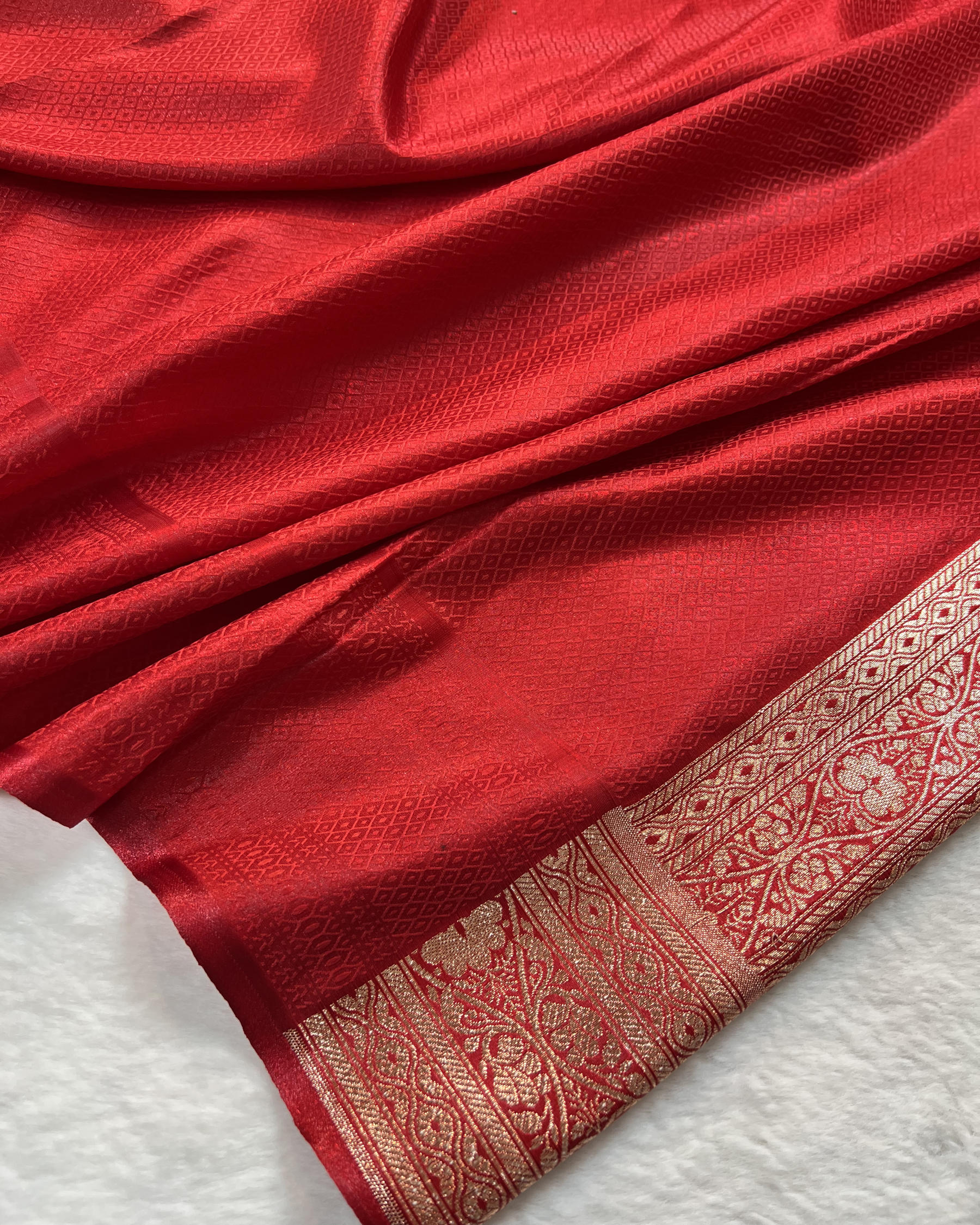 Bottle Green Banarasi Dot Pattern Booti Satin Silk Saree, Tanchui Blouse - Niyarah