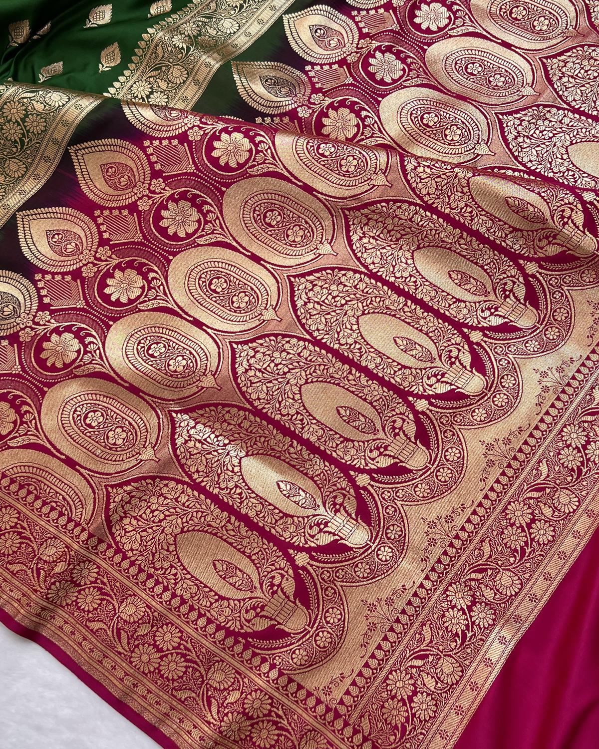 banarasi silk golden zari pallu